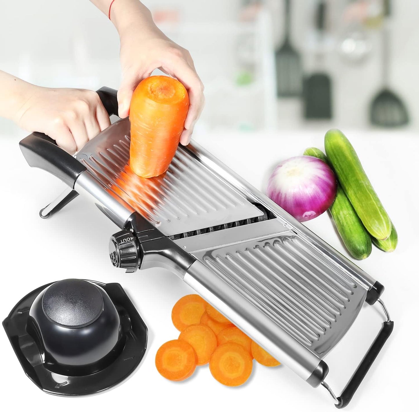 Adjustable Stainless Mandolines Steel Mandoline Vegetable Fruit Slicer NEW