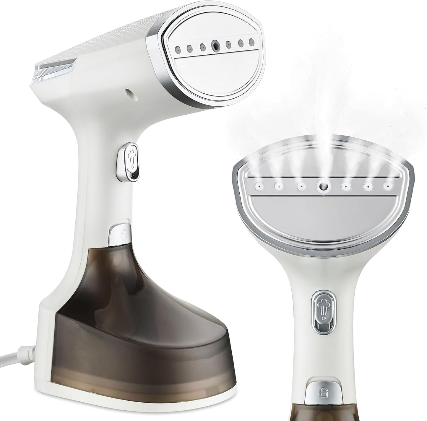 Handheld Garment Steamer Iron 1500W Fast Heat Portable Travel White 300ml NEW