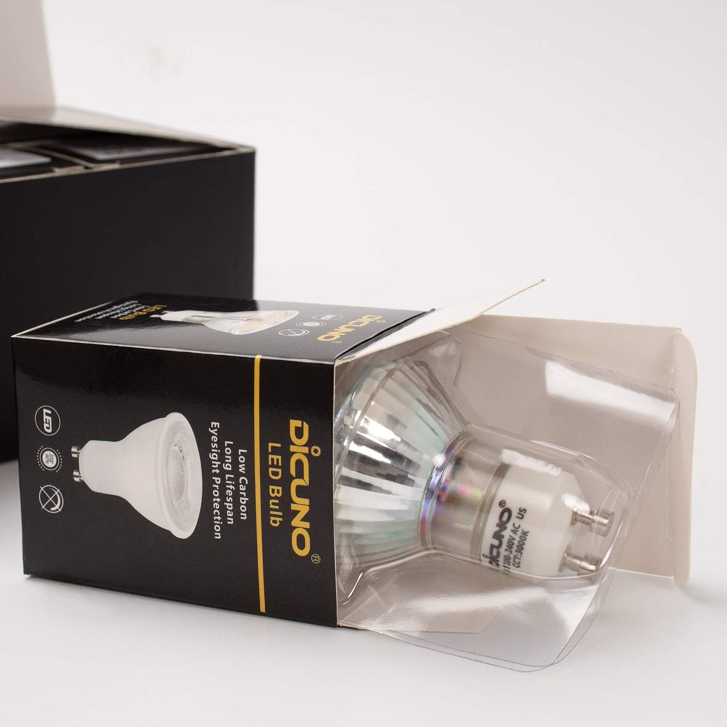 DiCUNO 5W LED Bulbs GU10 LED Spotlight Bulb, 500 Lumens, Warm White 3000K, DEMO
