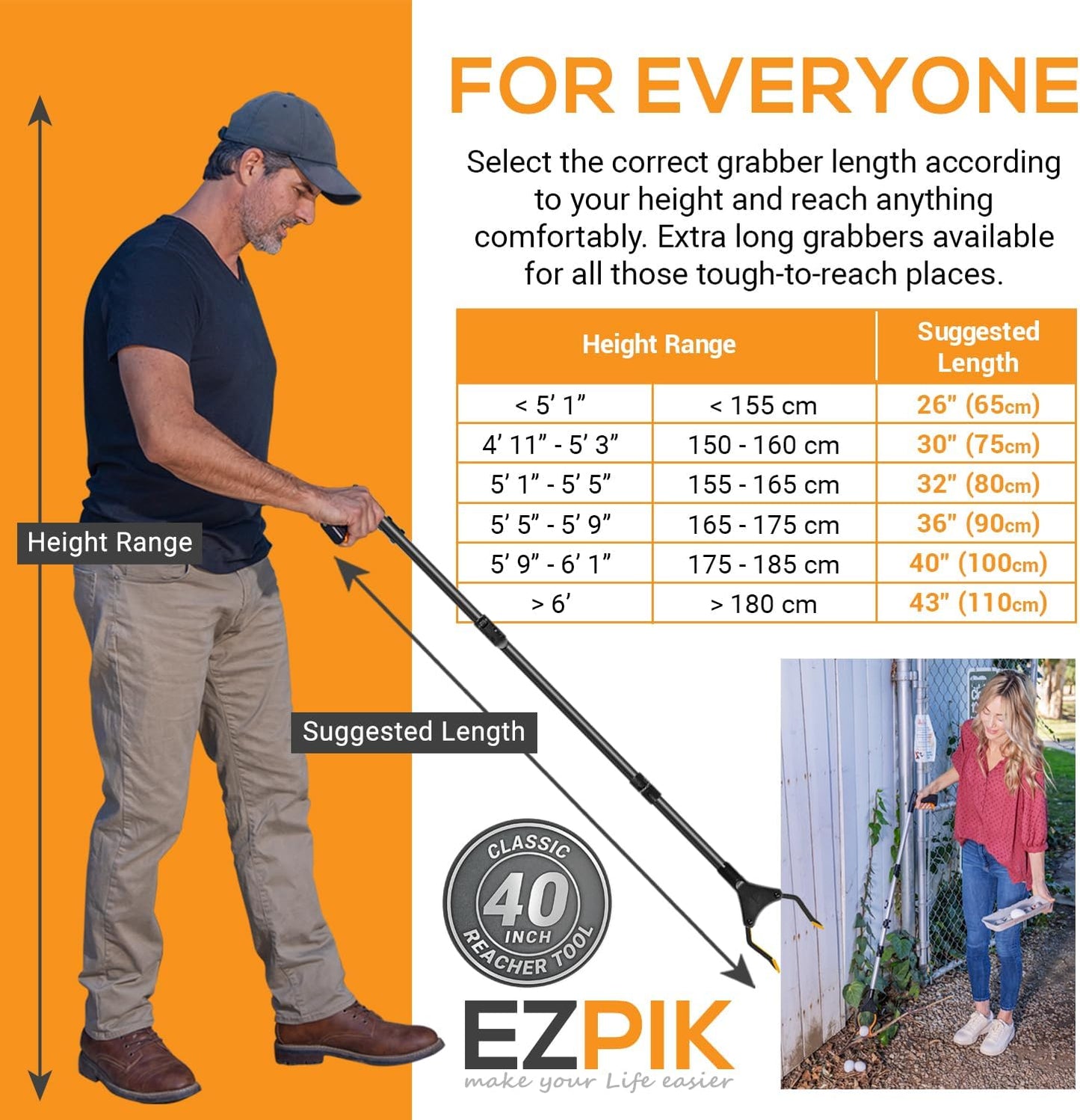 EZPIK Flexible Folding Grabber Tool with Magnets - Reach Aids for Elderly DEMO