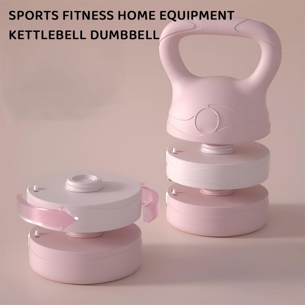 Adjustable 4-in-1 Kettlebells Pink Kettlebell Set with 2.5KG and 4KG DEMO