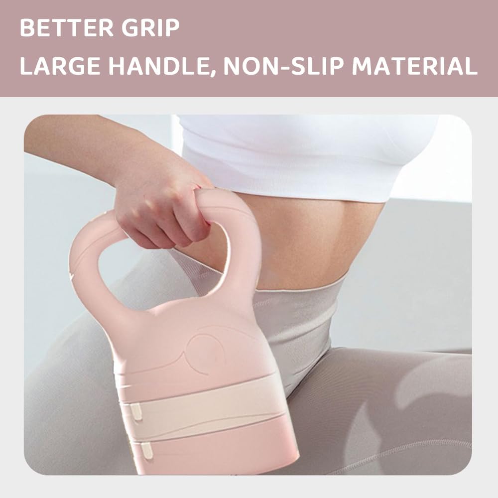 Adjustable 4-in-1 Kettlebells Pink Kettlebell Set with 2.5KG and 4KG DEMO