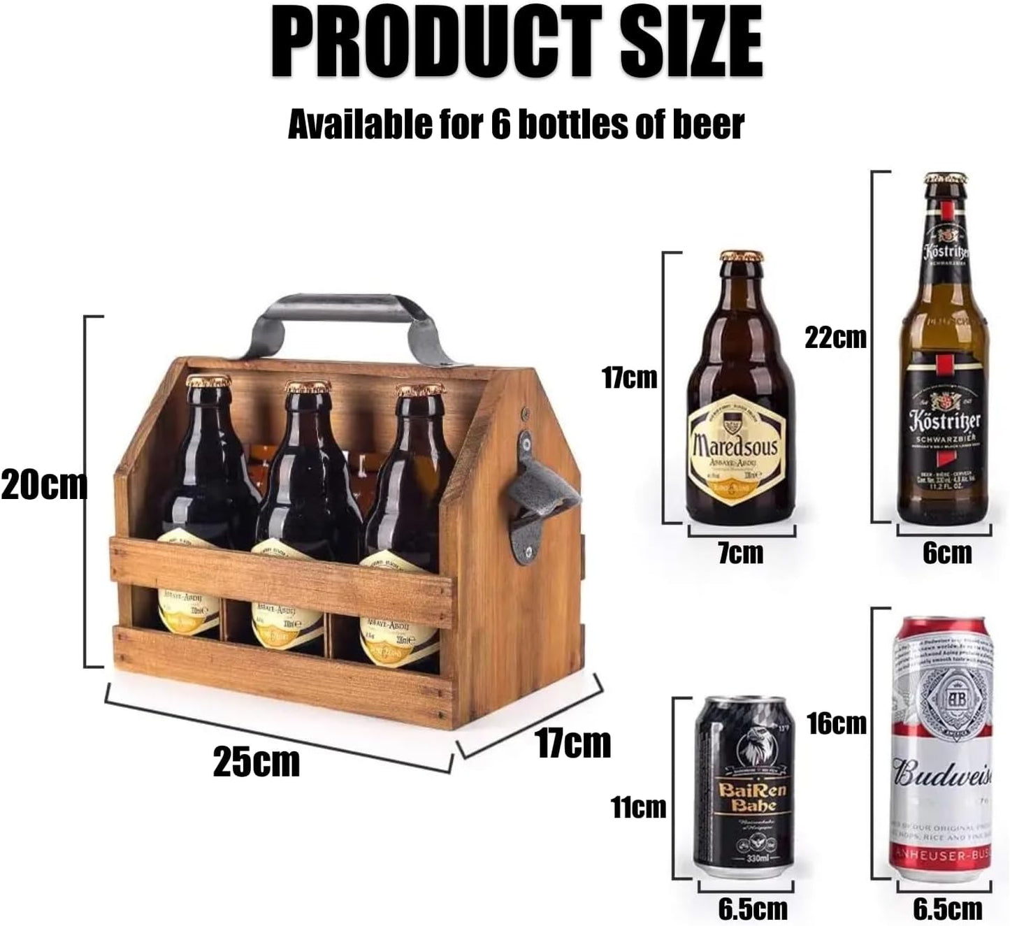 Rustic Wooden Bar Cabinets Bar Cabinet Caddy with Metal Bottle Opener, NEW
