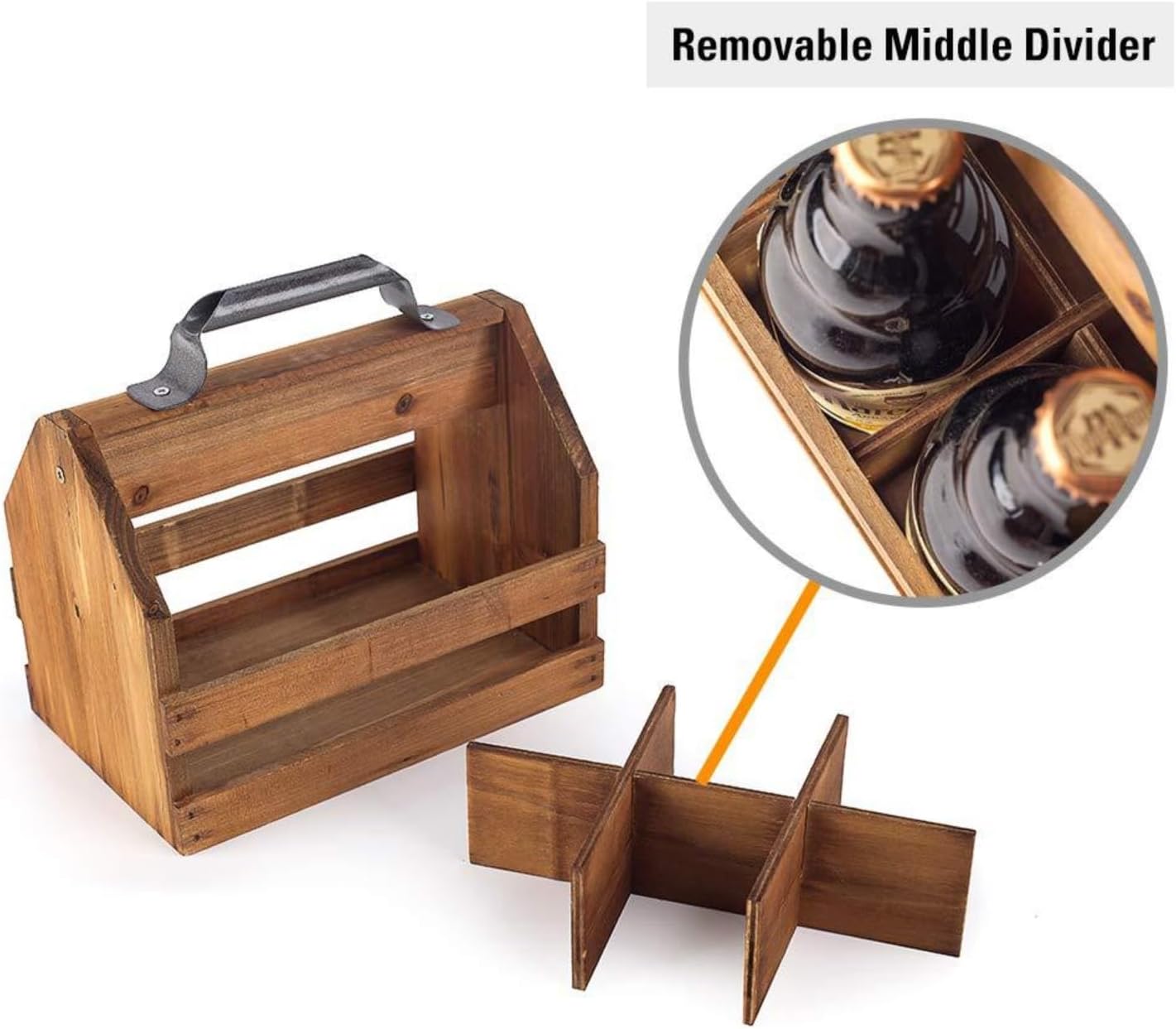 Rustic Wooden Bar Cabinets Bar Cabinet Caddy with Metal Bottle Opener, NEW