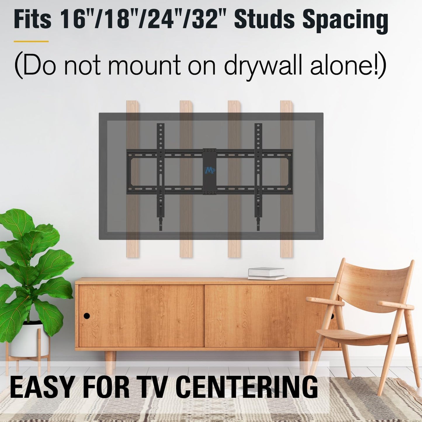 Mounting Dream TV Wall Mount Bracket for 42-90 Inch Flat Screen TVs Black NEW