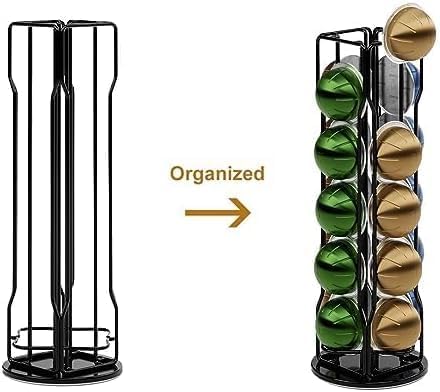 Single-Serve Coffee Pod Holder Organizer Stand for Nespresso Vertuo 32x12cm NEW