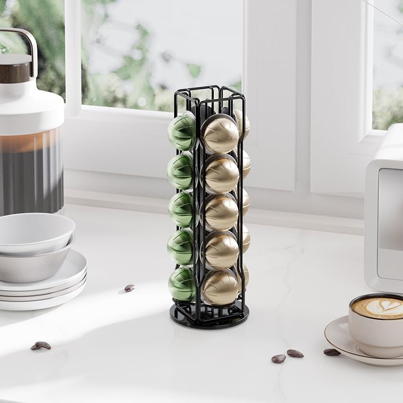 Single-Serve Coffee Pod Holder Organizer Stand for Nespresso Vertuo 32x12cm NEW