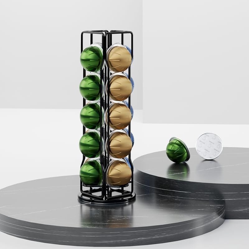Single-Serve Coffee Pod Holder Organizer Stand for Nespresso Vertuo 32x12cm NEW