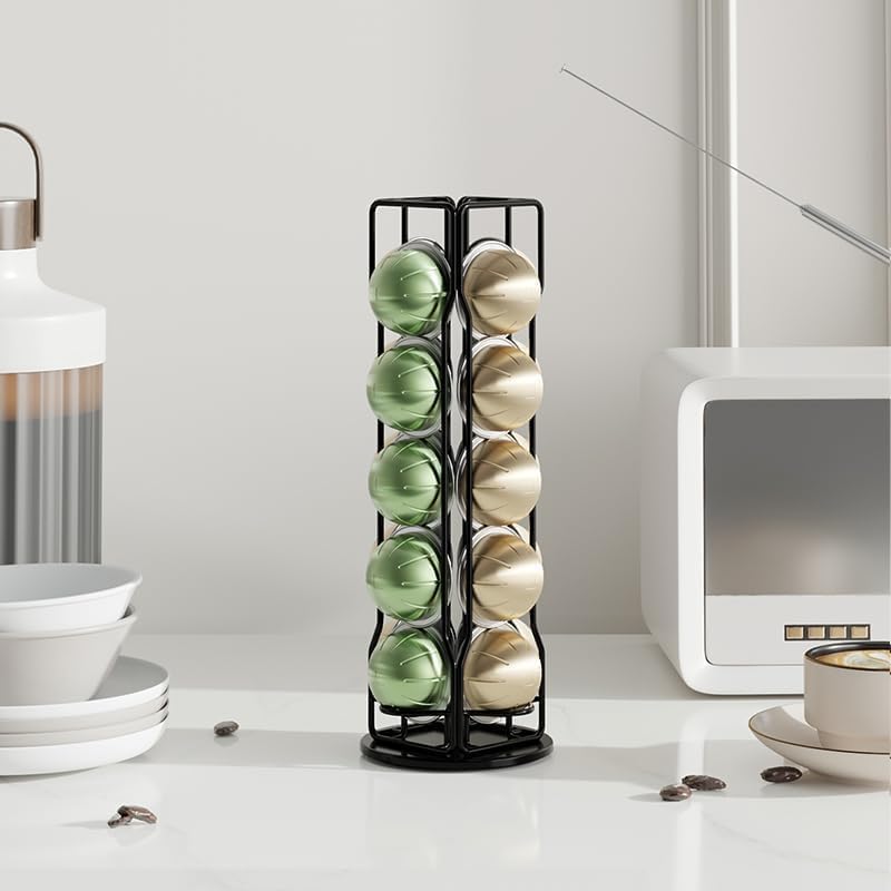 Single-Serve Coffee Pod Holder Organizer Stand for Nespresso Vertuo 32x12cm NEW