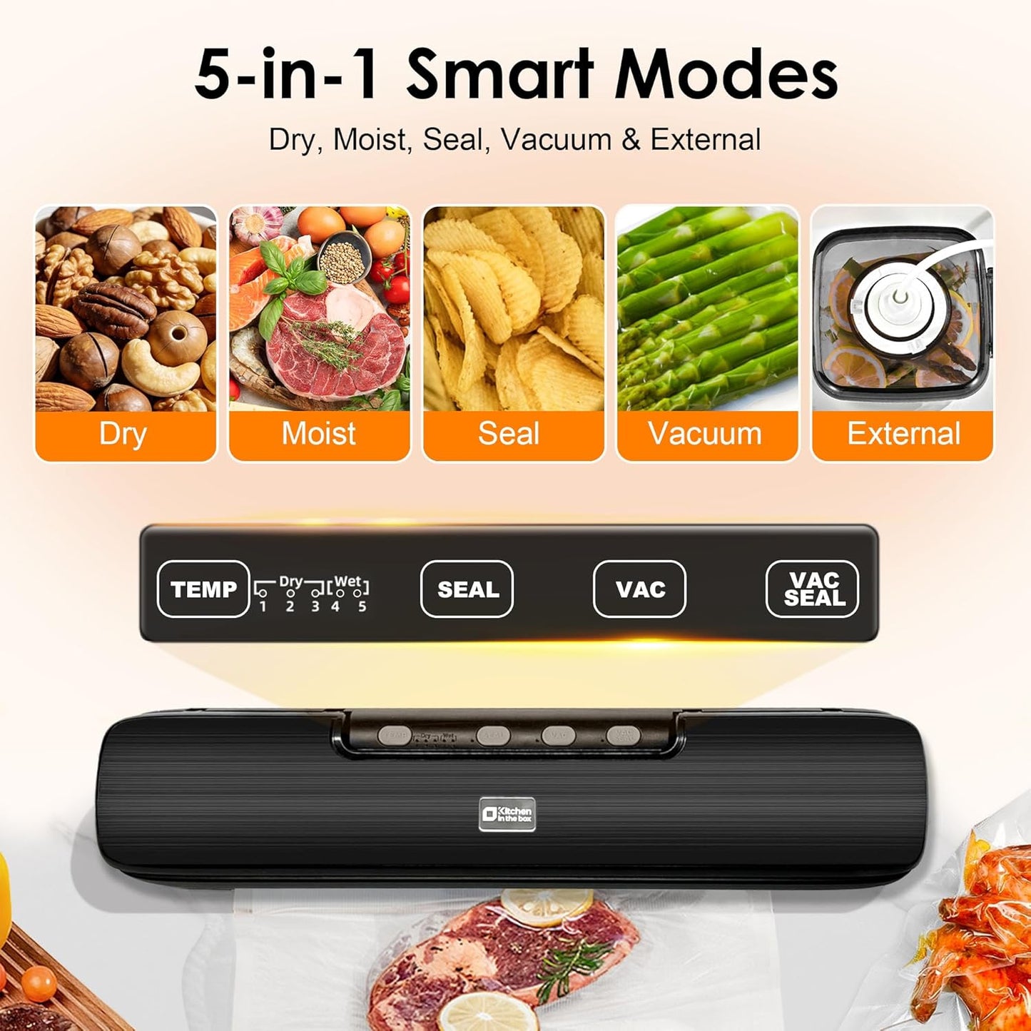 Kitchen in the Box Automatic Vacuum Sealer Machine for Food Preservation NEW