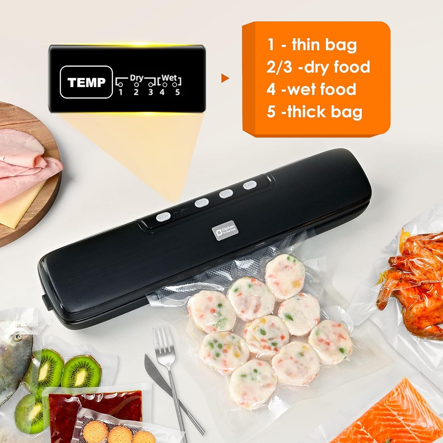 Kitchen in the Box Automatic Vacuum Sealer Machine for Food Preservation NEW