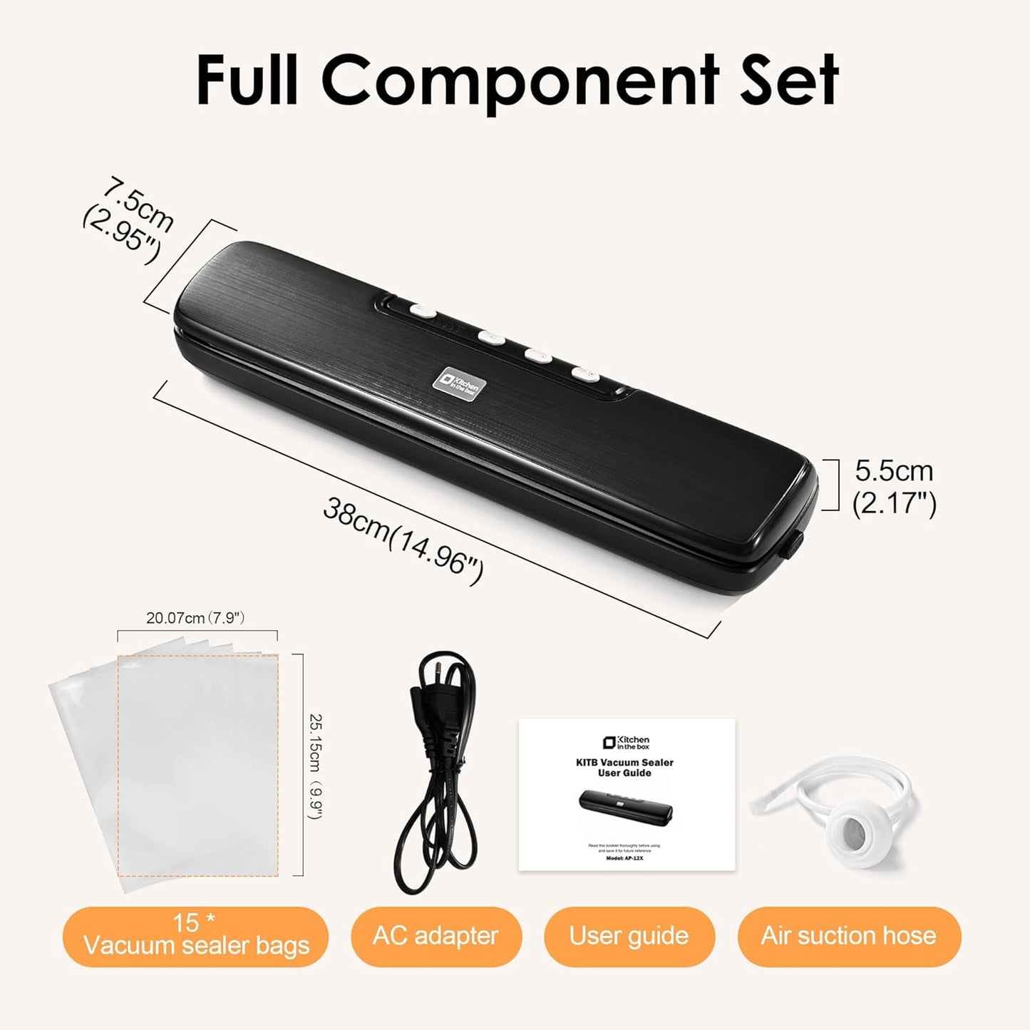 Kitchen in the Box Automatic Vacuum Sealer Machine for Food Preservation NEW