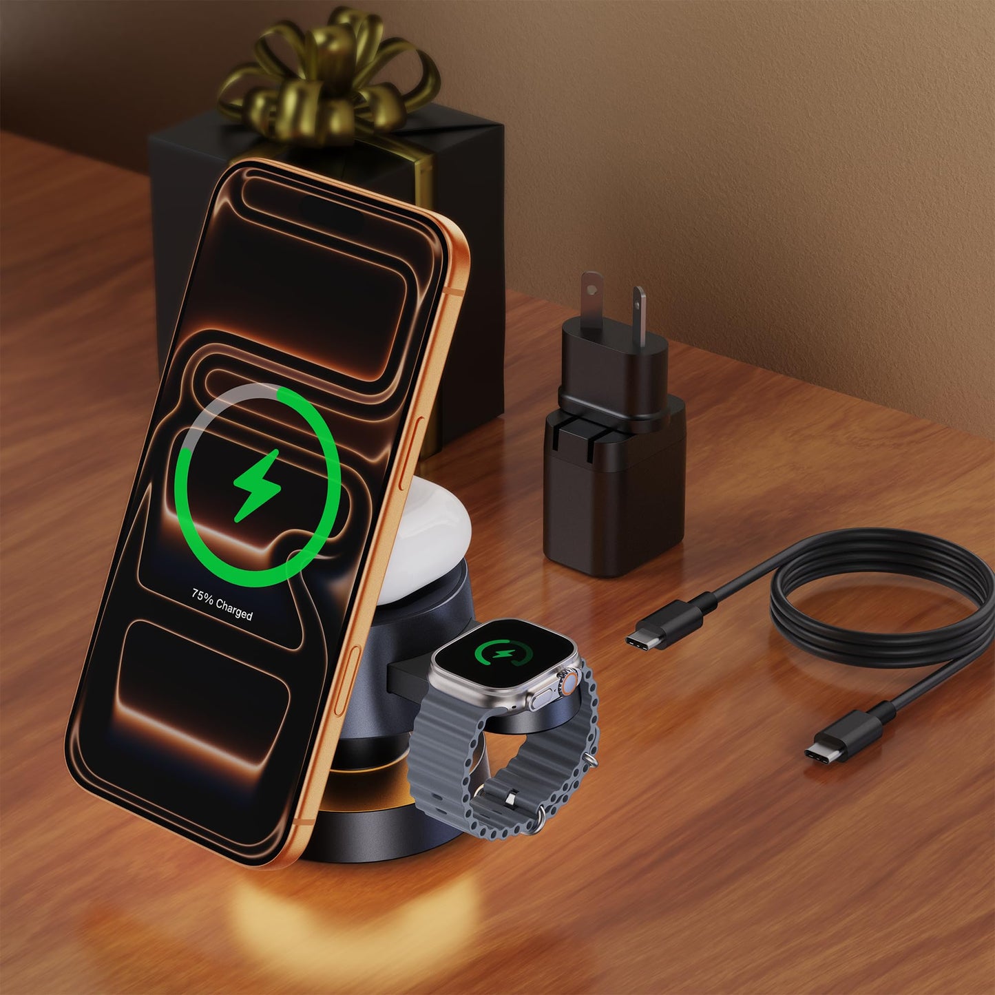 IVANKY 4-in-1 Qi2 Certified Wireless Charging Station for iPhone, Android, DEMO