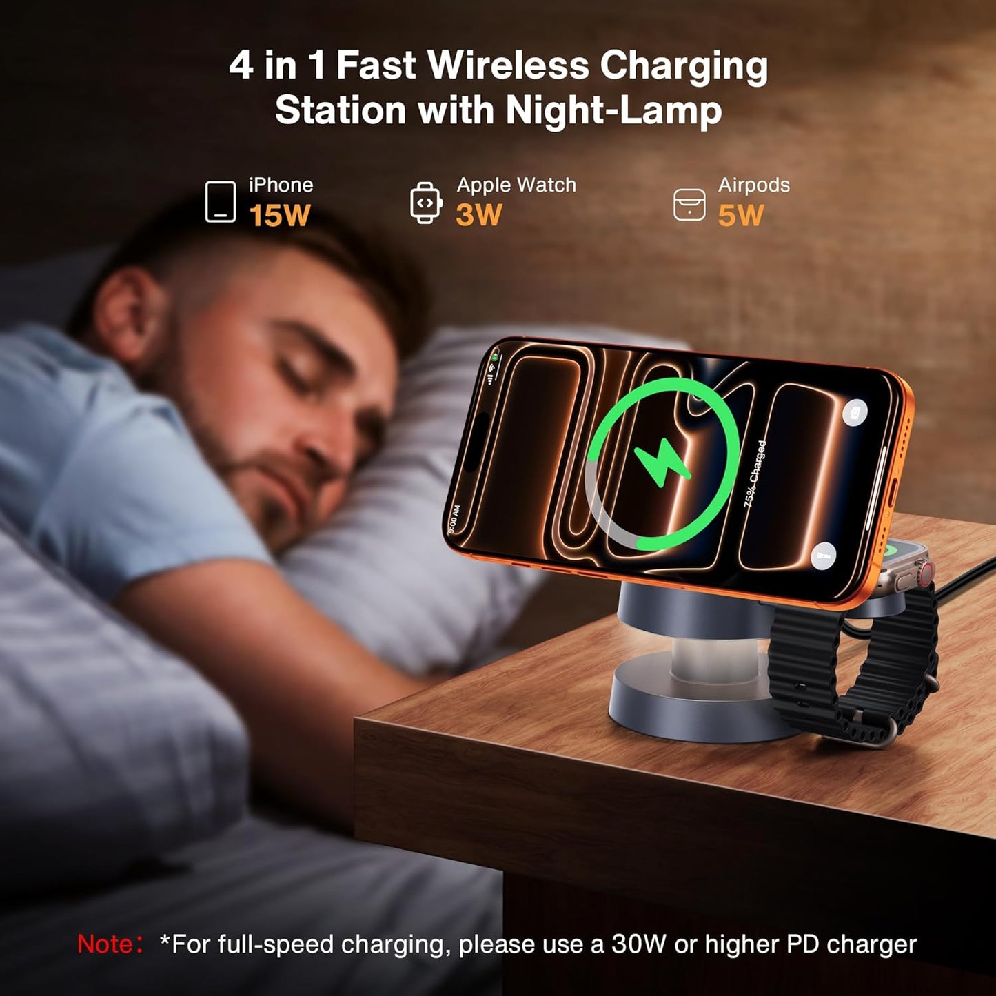 IVANKY 4-in-1 Qi2 Certified Wireless Charging Station for iPhone, Android, DEMO