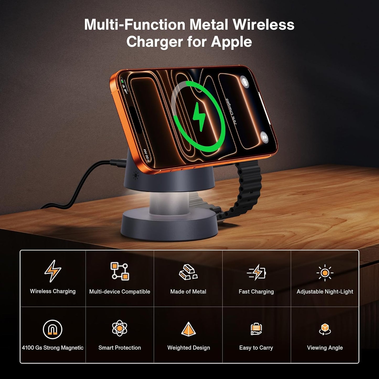 IVANKY 4-in-1 Qi2 Certified Wireless Charging Station for iPhone, Android, DEMO