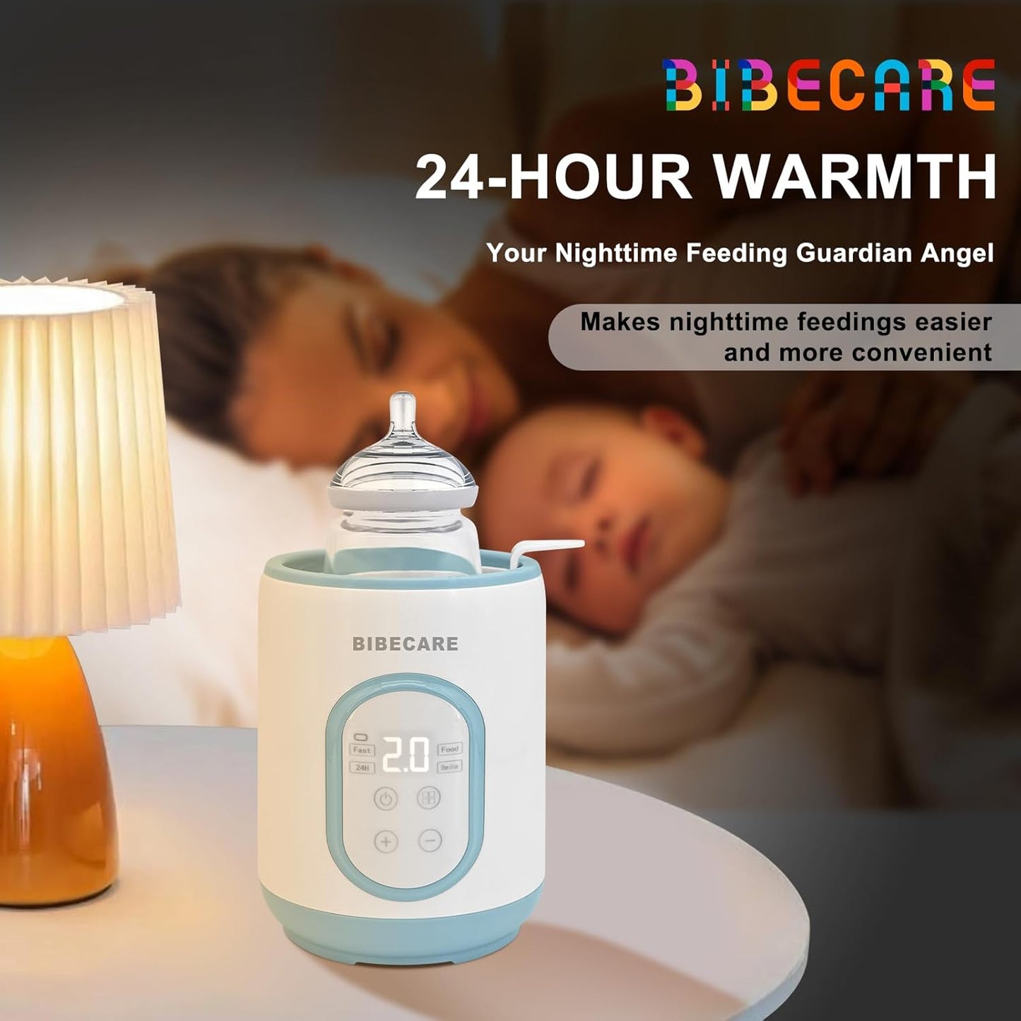 BIBECARE Blue Baby Bottle Warmer for Breastmilk & Formula with Timer DEMO