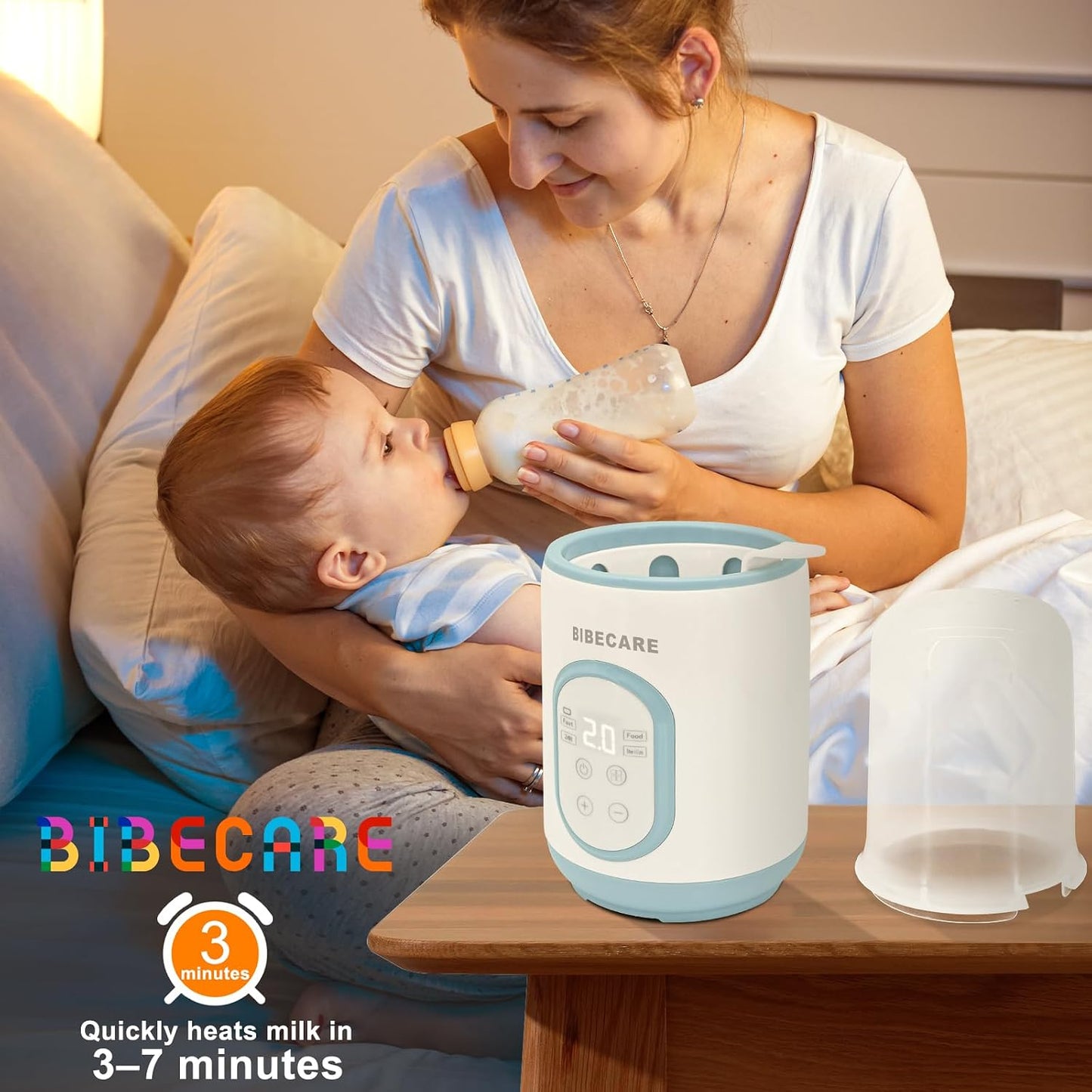 BIBECARE Blue Baby Bottle Warmer for Breastmilk & Formula with Timer DEMO