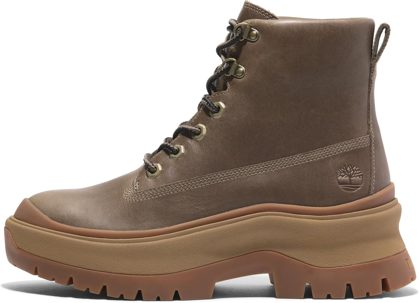 Timberland Roxie Lane Mid Lace-Up Fashion Boots Medium Brown Full Grain US 6 NEW