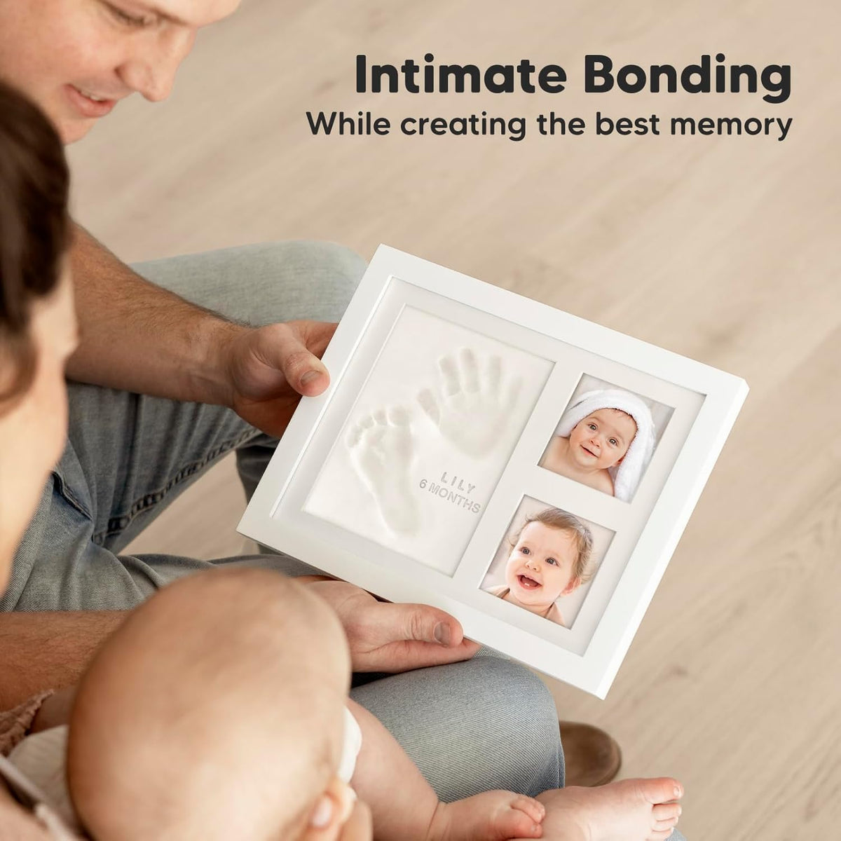 KeaBabies Handprint and Footprint Keepsake Frame Alpine White Size 28x22cm NEW