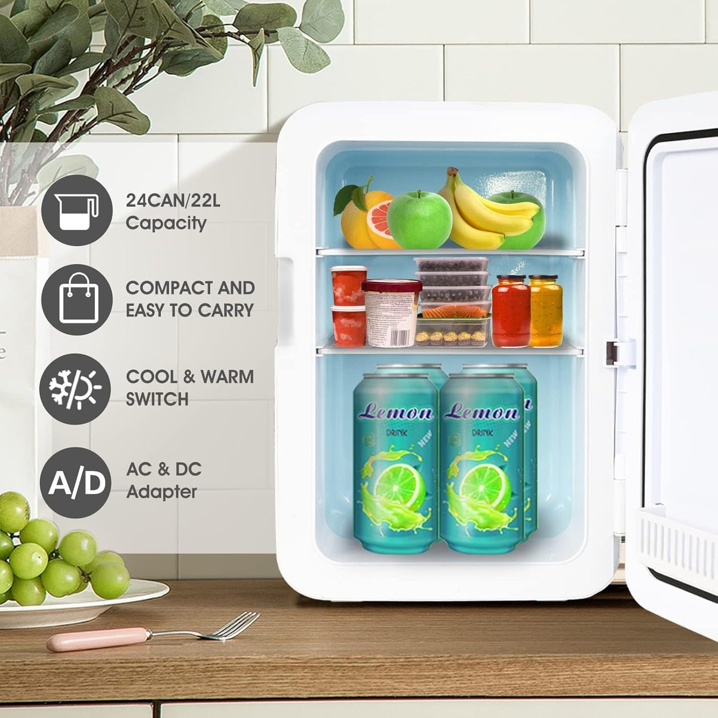 Portable Mini Refrigerators Fridge Compact Car Refrigerator Cooler Freezer DEMO