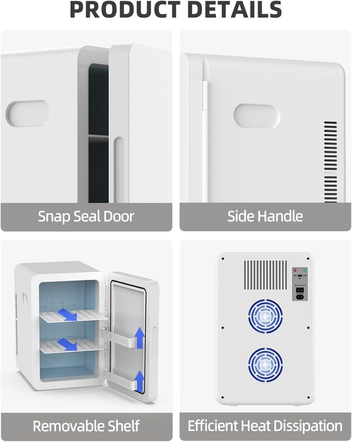 Portable Mini Refrigerators Fridge Compact Car Refrigerator Cooler Freezer DEMO