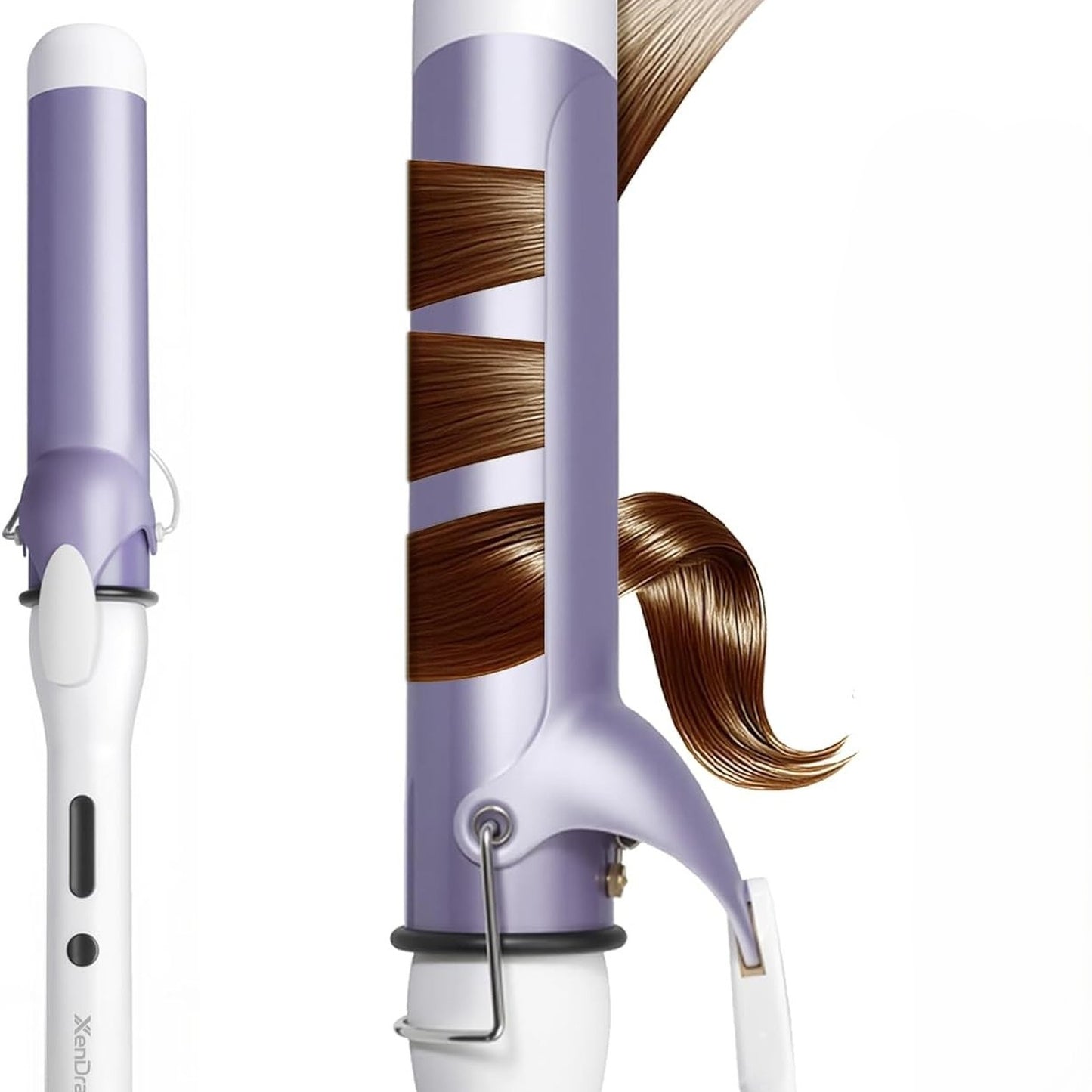 40mm Purple Curling Tongs for All Hair Types - Salon Quality Styling Tool DEMO