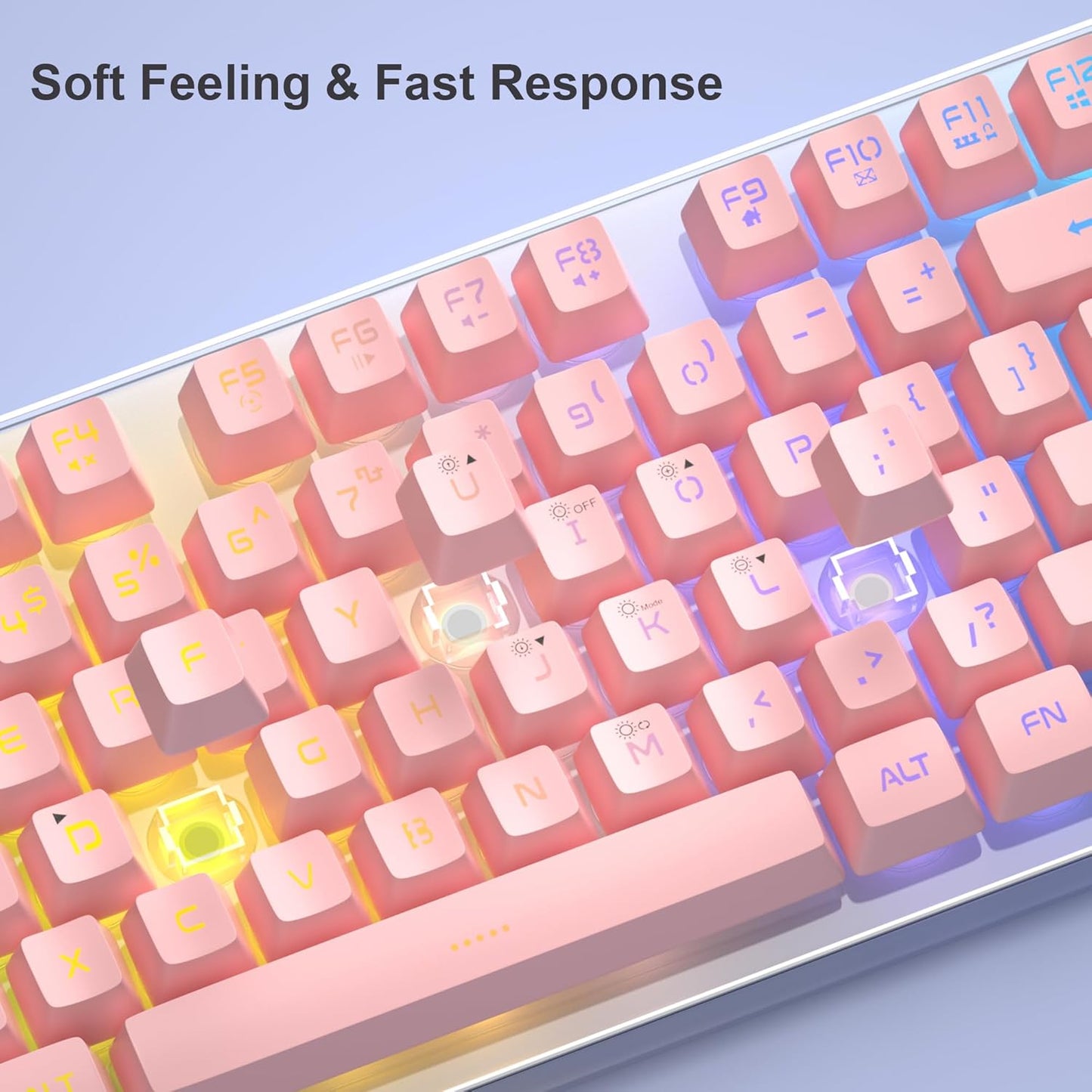 MageGee Pink RGB LED Backlit Keyboard and Mouse Combo Set for PC Gamers NEW