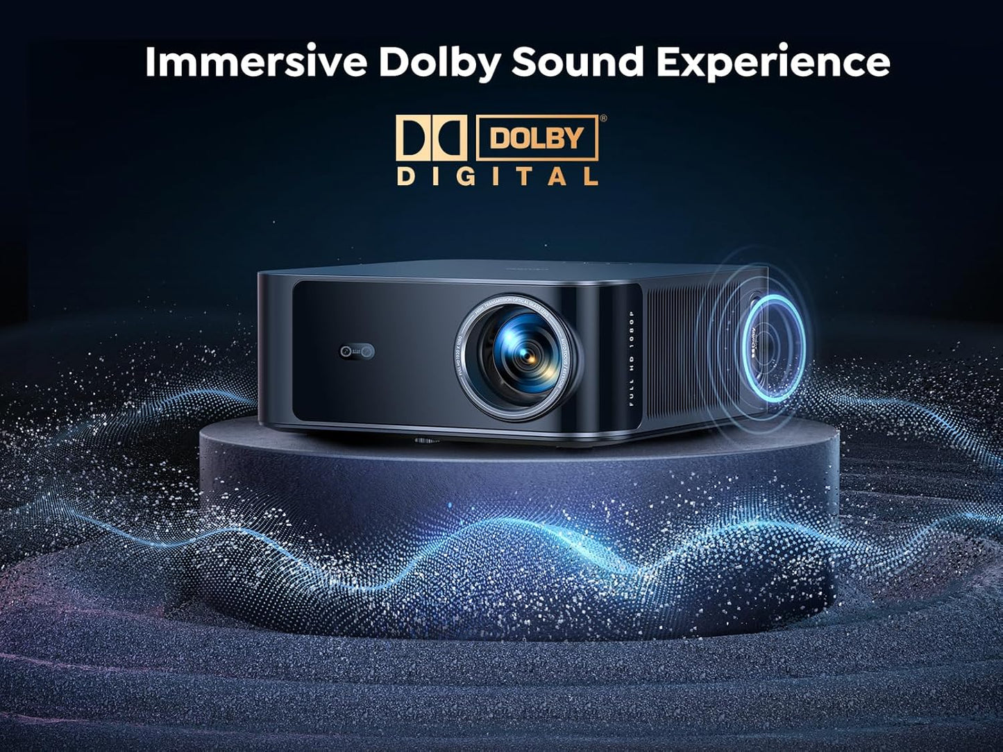 TOPTRO High-Brightness Projectors 1400 Ansi Lumens Smart Projector with Dolby