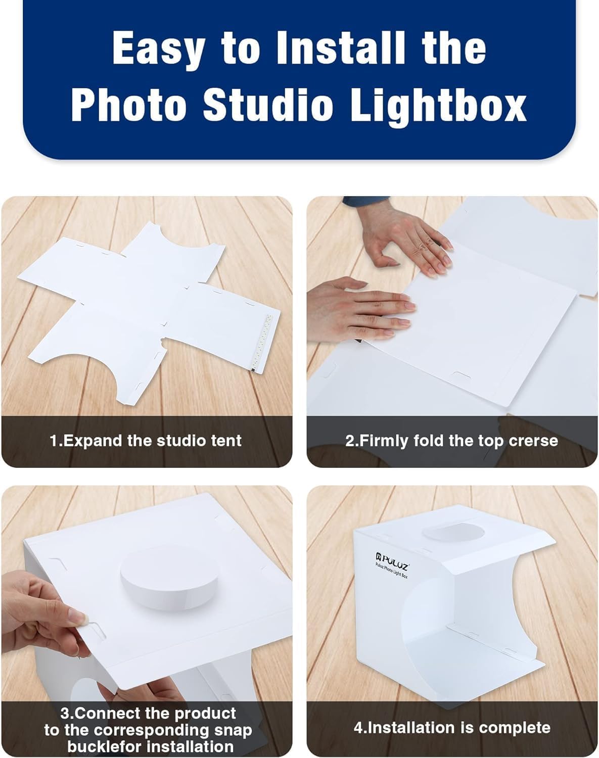 PULUZ 20cm Folding Photo Background Tent White Shooting Light Accessories NEW