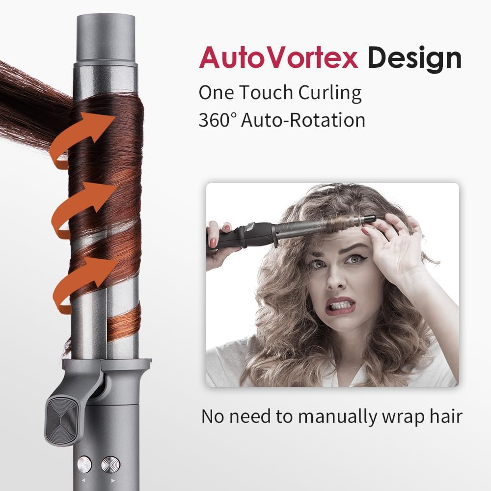Faszin Automatic Curling Iron 1 1/4 Inch Professional Wand Black Size One NEW