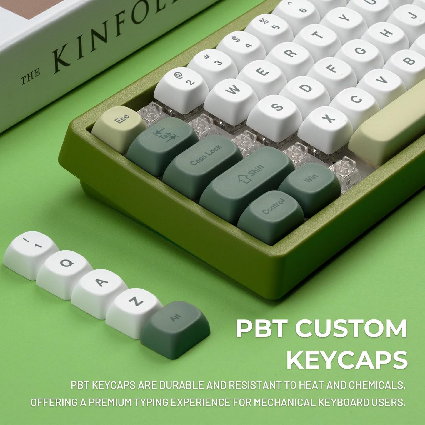 VXV Green Profile Matcha Panda PBT Dye-Sublimated Keycaps Set, 143-Key NEW