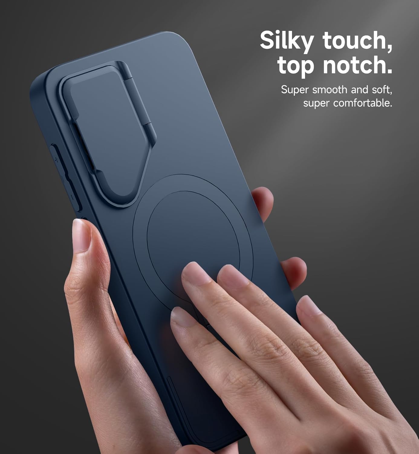SURITCH Slim Magnetic Shockproof Phone Case for Samsung Galaxy S25 Dark DEMO