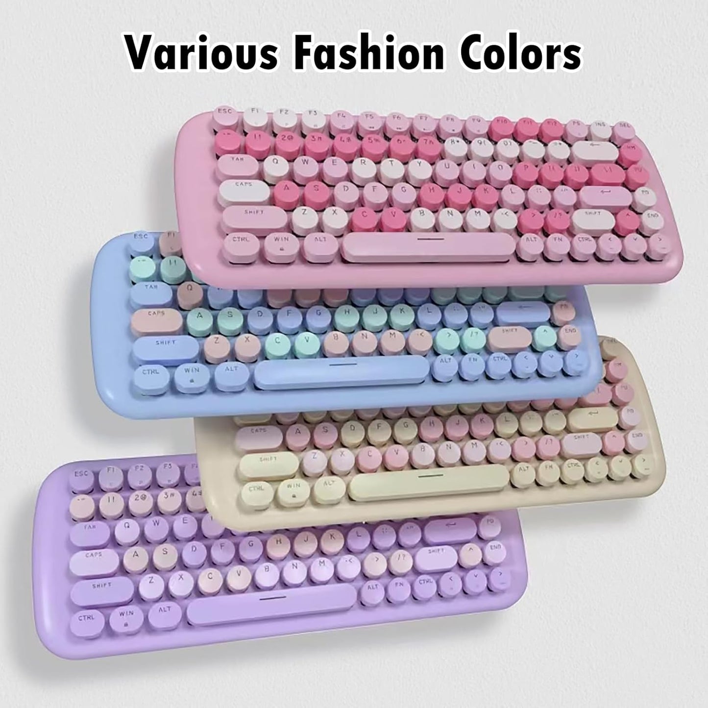 MOFii 84 Keyboards Key Wired Mechanical Keyboard with Colorful Round NEW