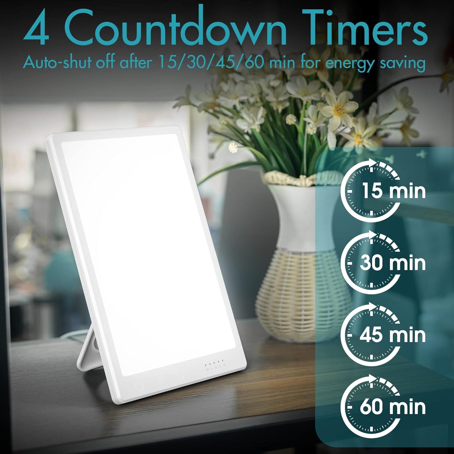 Portable Full Spectrum LED Light Therapy Lamp for Sunlight Daylight White DEMO
