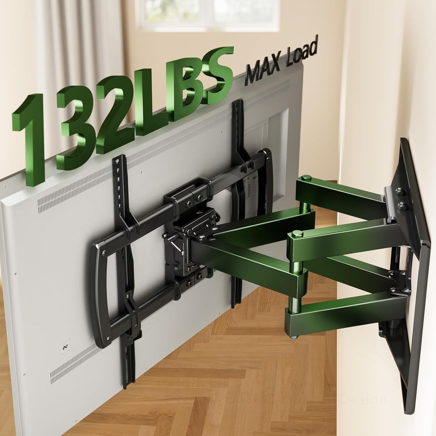AX WABER Full Motion TV Wall Mount Bracket for 32-85 Inch TVs, Black Size DEMO