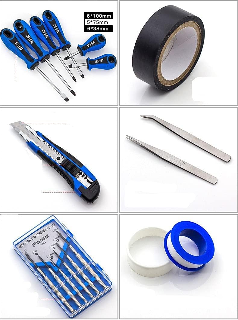 Paola 26-Piece Household Tool Set with Durable Plastic Blow Molded Case NEW