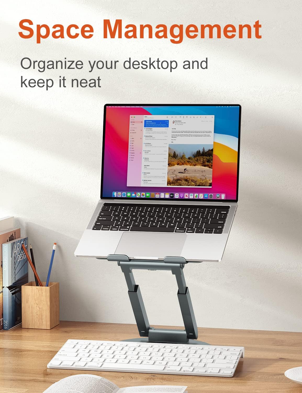 tounee Adjustable Stands Laptop Stand with 360° Swivel for Sit-to-Desk DEMO