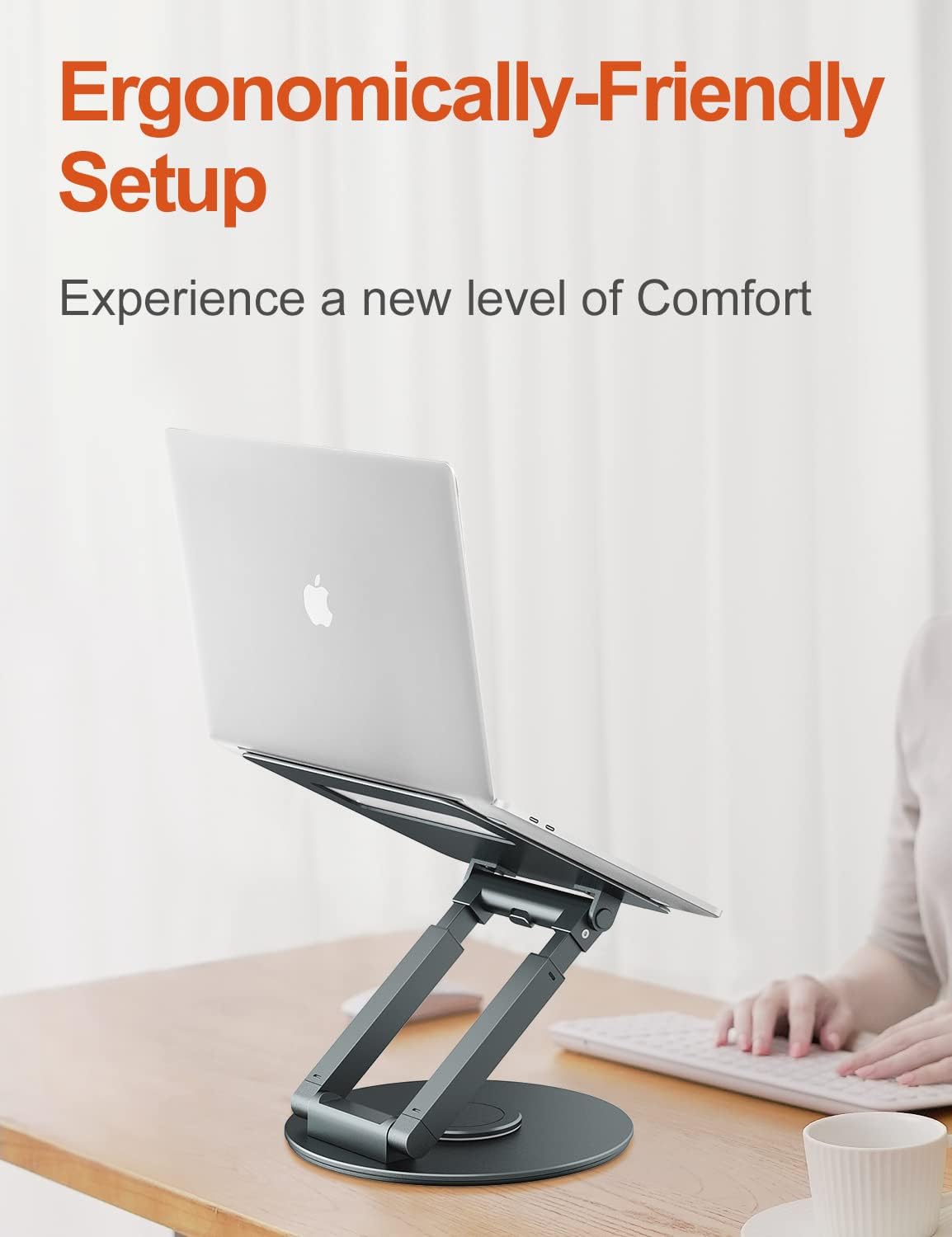 tounee Adjustable Stands Laptop Stand with 360° Swivel for Sit-to-Desk DEMO