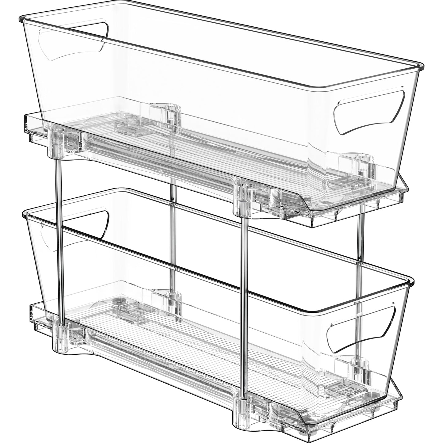 Simple Houseware 2 Tier Narrow Pull Out Cabinet Organizer for Kitchen NEW