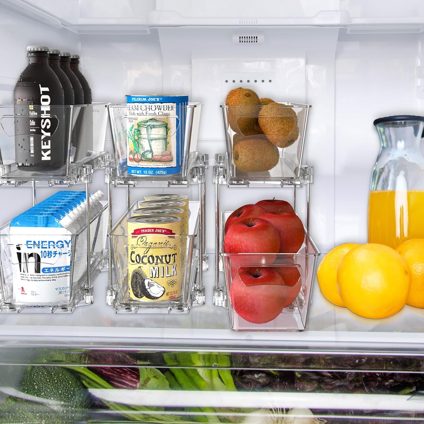 Simple Houseware 2 Tier Narrow Pull Out Cabinet Organizer for Kitchen NEW