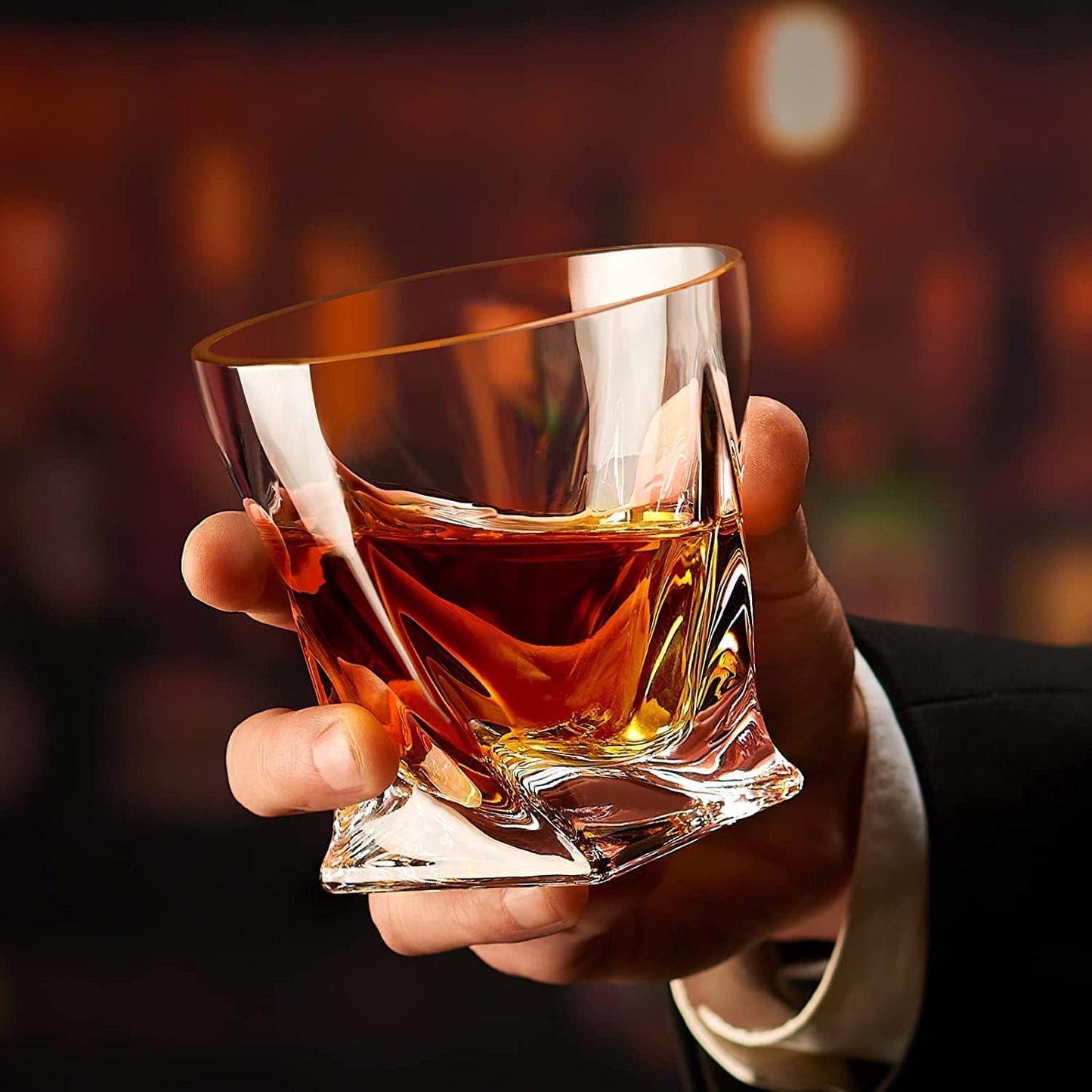 Premium Clear Glassware Glass Old Fashioned Whiskey Glasses Set with Ice NEW