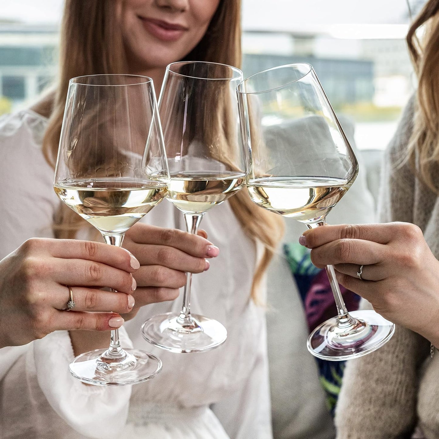 Premium Crystal Clear Wine Glasses Set of 6, 360ml - Elegant Stemware for NEW