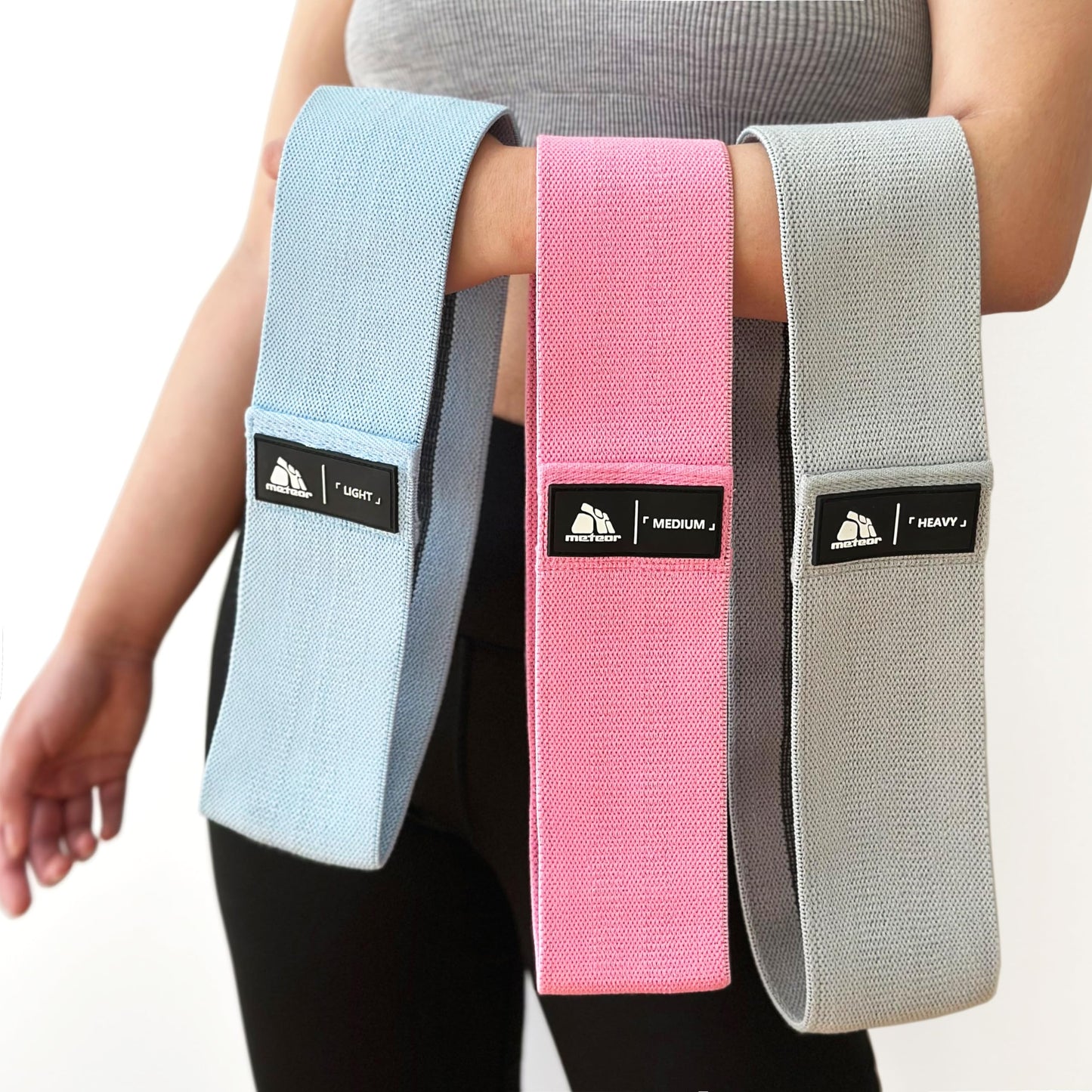 Meteor For The Winners Resistance Bands 3-Piece Multi-Color Fitness Set NEW