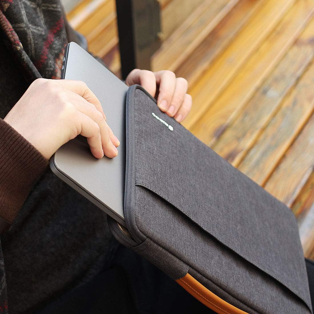 NIDOO 15.6" Sleeves Laptop Sleeve Case Protective Carrying Bag in Dark Grey NEW