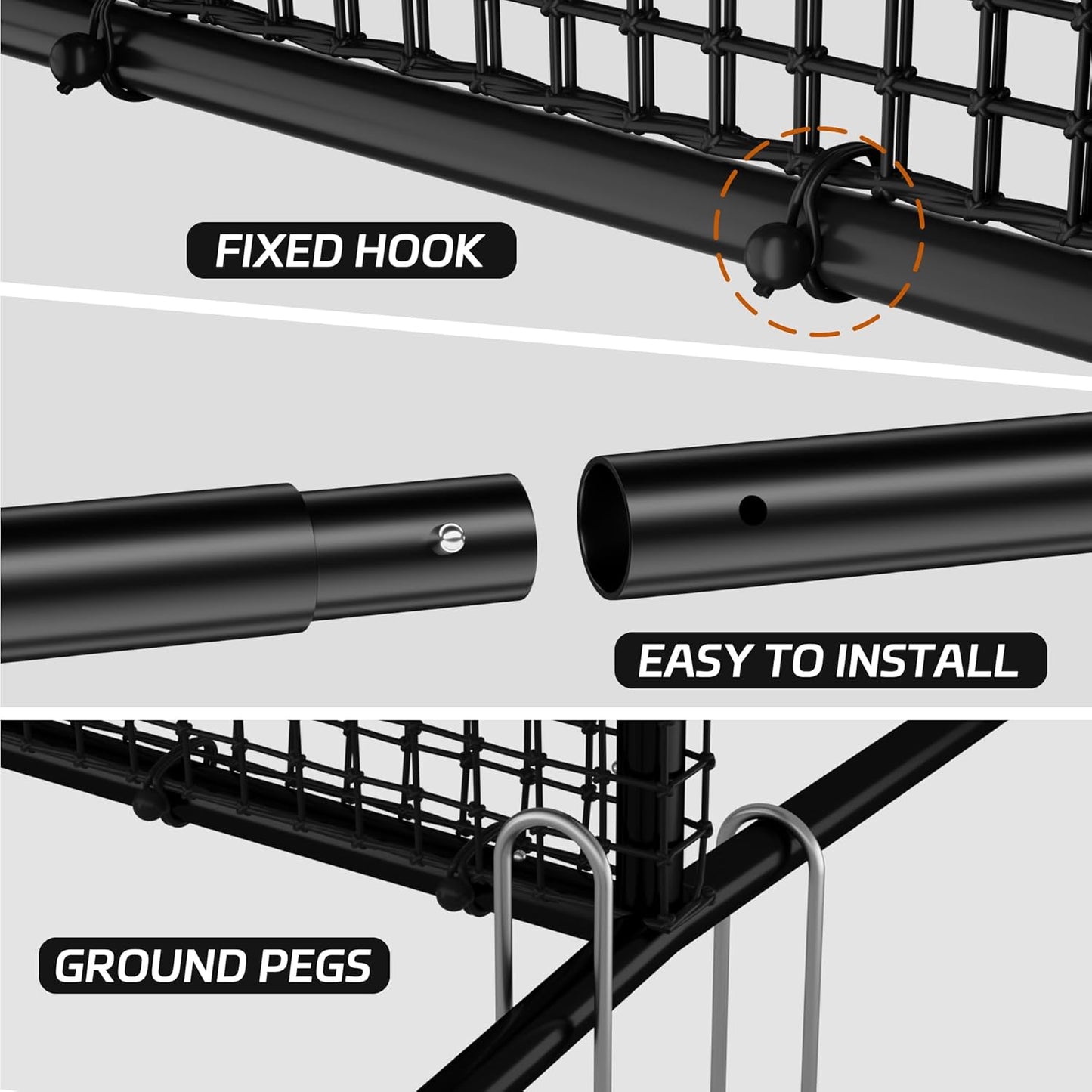 MR Portable Baseball Pitching Screen Batting Cage Softball Net 7x4Ft NEW