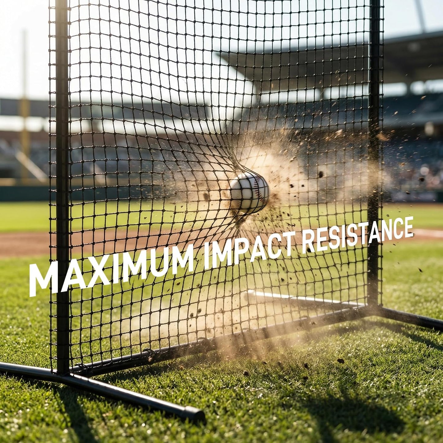 MR Portable Baseball Pitching Screen Batting Cage Softball Net 7x4Ft NEW