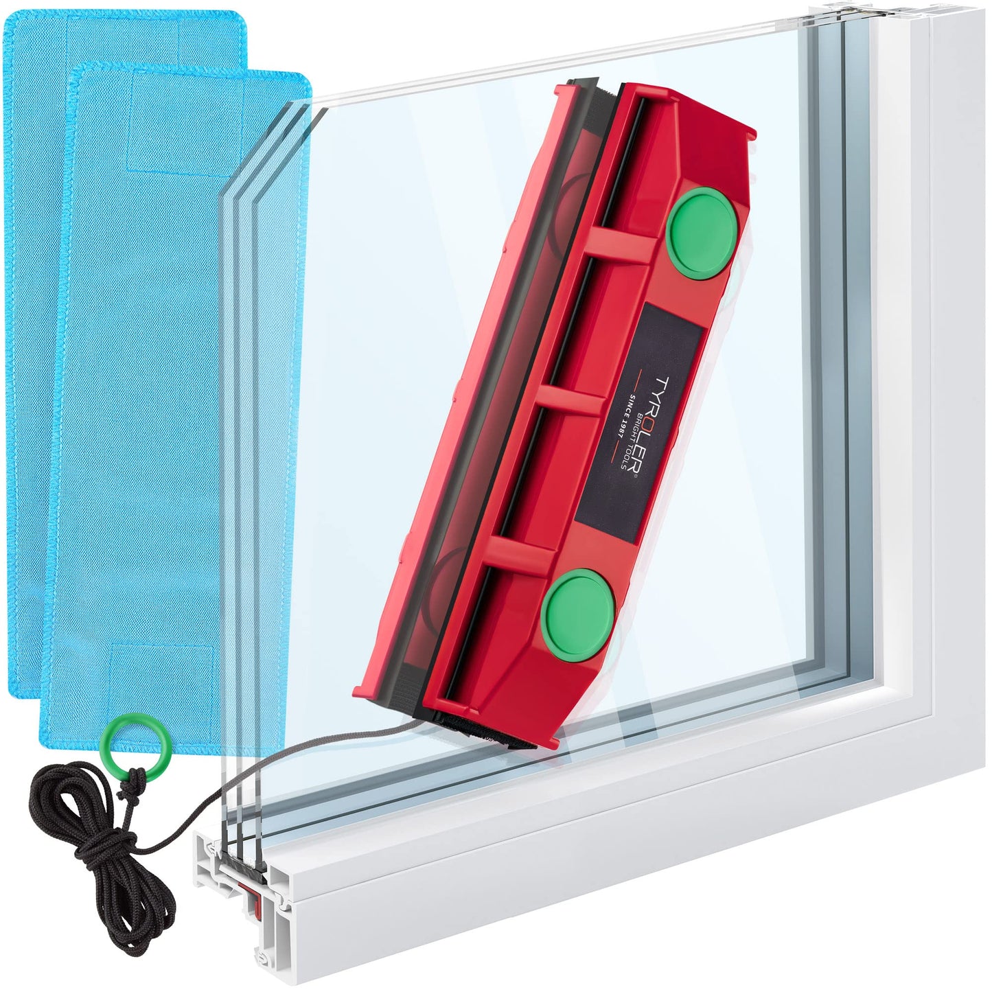 Tyroler Bright Tools Magnetic Window Cleaner for Double Glazed 20-28mm NEW