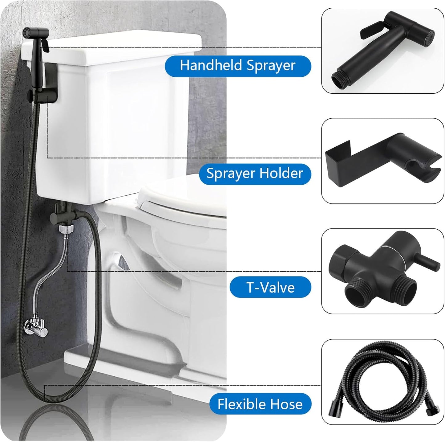 LuvMung Handheld Bidet Sprayer - 304 Stainless Steel Toilet Accessory NEW