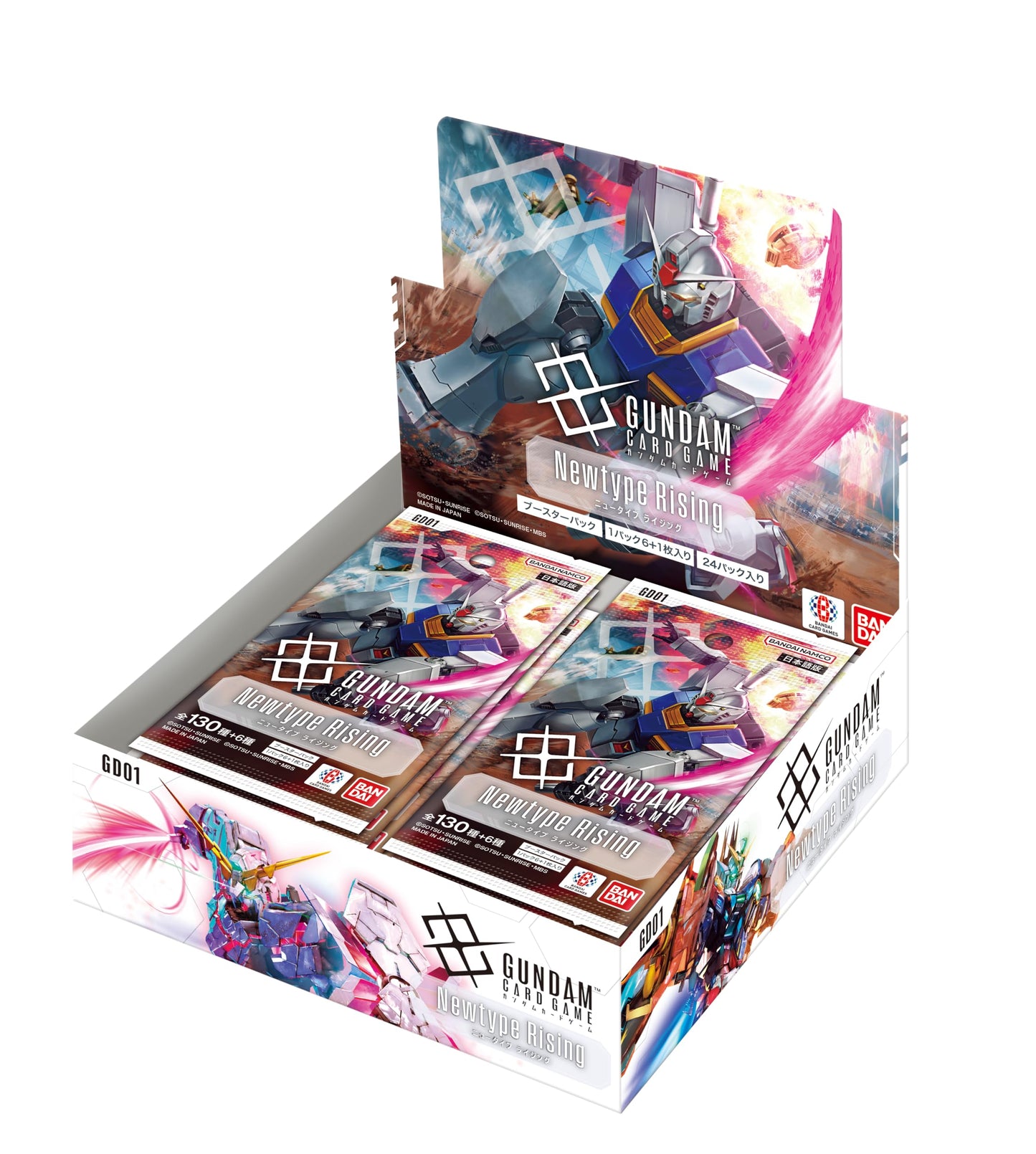 BANDAI Multicolour Gundam Card Game Booster Pack Newtype Rising 24 packs NEW