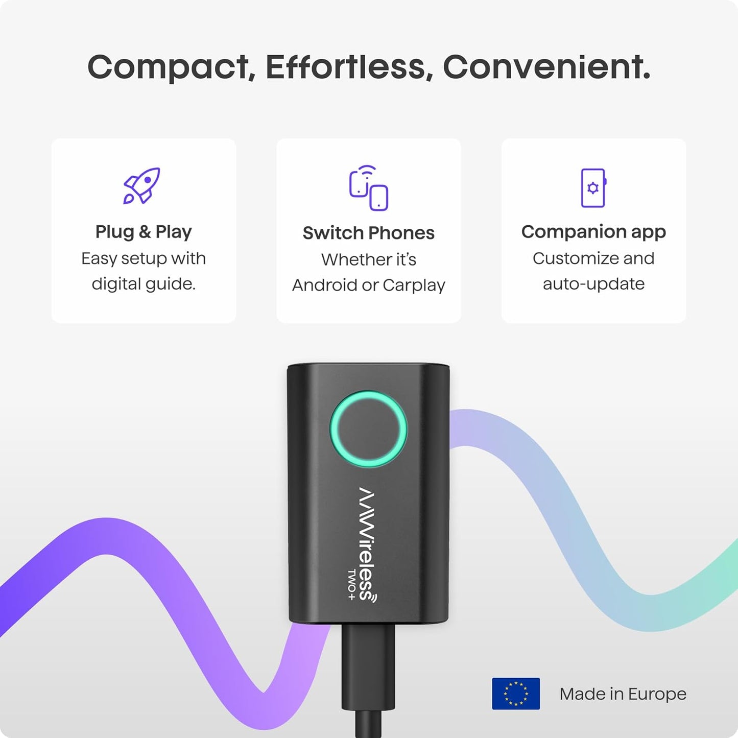 AAWireless 2-in-1 Wireless Input Adapters for Android Auto & Apple CarPlay DEMO